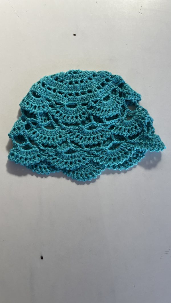 Casquete abanico a crochet - Imagen 5