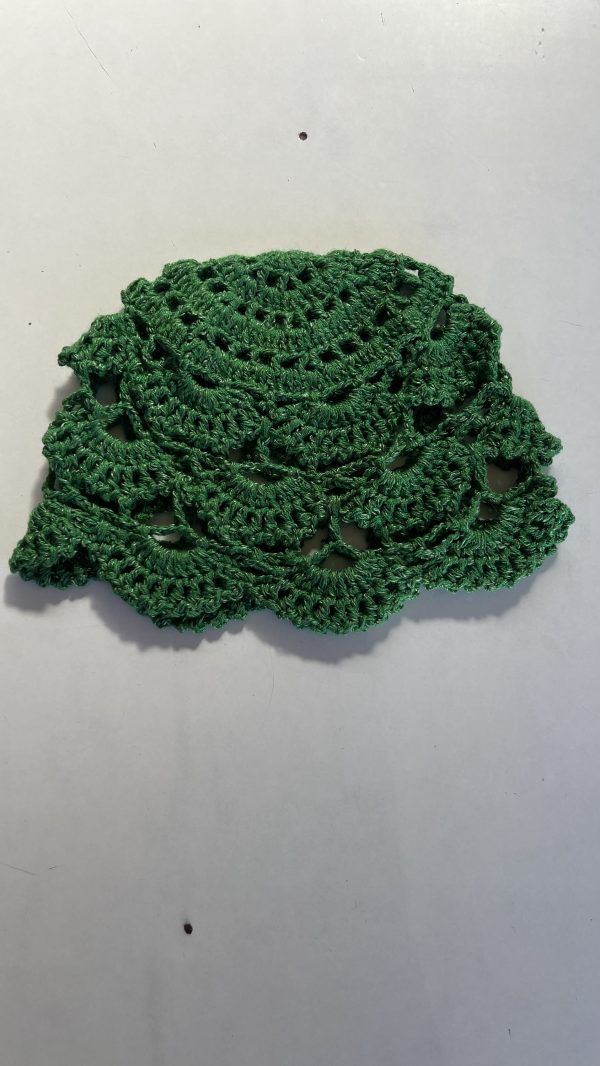 Casquete abanico a crochet - Imagen 6