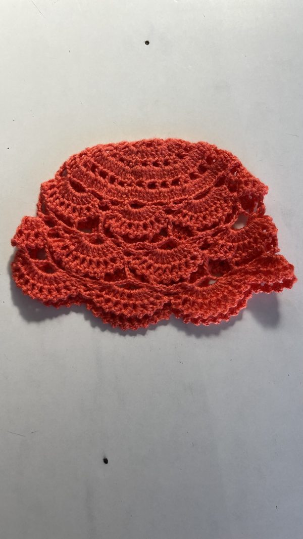 Casquete abanico a crochet - Imagen 7